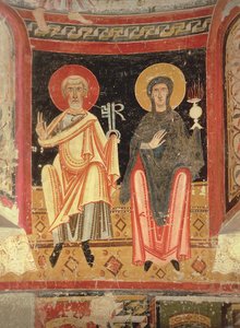 St. Peter und die Madonna, aus der Apsis von Sant Pere in El Burgal von Spanish School