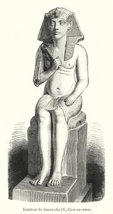 Statue des altägyptischen Pharaos Amenophis IV. (Echnaton) von Spanish School