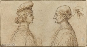 Büste von zwei Männern [recto] von Sperandio