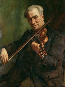 Der Geiger: Walter Barnes, der Dirigent der Penzance Orchestral Society, ca. 1933 von Stanhope Alexander Forbes