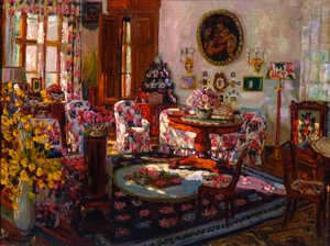 Innenraum im Herrenhaus Brasovo von Stanislav Julianovic Zukovskij