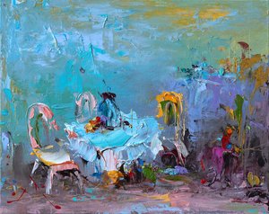 Buntes Café-Impression von Stanislav Lazarov