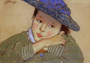 Mädchen mit blauem Hut, 1895
