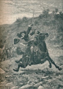 Letzter Angriff von Viscount Dundee in der Schlacht von Killiecrankie, Schottland