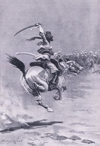 Delhi: Die Belagerer wurden ständig angegriffen, Juli 1857, Illustration aus British Battles on Land and Sea, 1915 von Stanley L. Wood