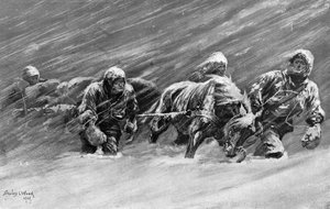 Der Marsch während des Schneesturms, 1909