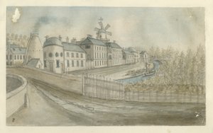 Etruria - Fabrik: Aquarell, undatiert [1762-1802] von Stebbing Shaw