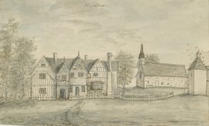 Haselour Kapelle: Aquarell, undatiert [1797] von Stebbing Shaw