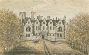 Tamworth - The Moat House: Aquarell, undatiert [1762-1802] von Stebbing Shaw