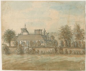 Wednesbury - Altes Haus: Aquarell, nd [1762-1798]