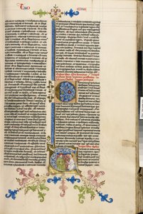 Initiale T: Blinder Tobit und der Engel