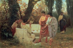 Römischer Dichter Catullus liest sein Gedicht von Stefan Vladislavovich Bakalowicz