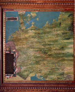 Deutschland Karte von Stefano Bonsignori, um 1581. Florenz, Palazzo Vecchio, Sala del Mappamondo von Stefano Buonsignori