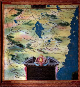 Südafrika (Mosambik) Karte erstellt von Stefano Bonsignori (? -1589) italienischer Kosmograph und Maler. Um 1581. Florenz, Palazzo Vecchio, Sala del Mappamondo von Stefano Buonsignori