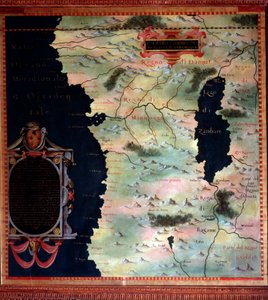 Westafrika (Kongo und Angola) Karte von Stefano Bonsignori, um 1581. Florenz, Palazzo Vecchio, Sala del Mappamondo von Stefano Buonsignori