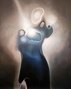 Ätherische blaue Figur