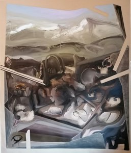Mysteriöse Berglandschaft Abstrakt von Stefano Mazzolini