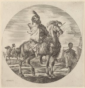 Ein schwarzer Reiter von Stefano della Bella