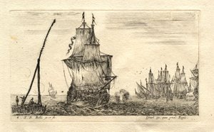 Ein Boot in voller Fahrt von Stefano della Bella