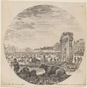 Campo Vaccino, 1646 von Stefano della Bella