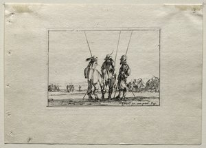 Caprices: Drei stehende Soldaten von Stefano della Bella
