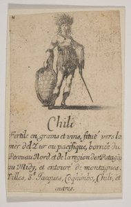 Chile, aus dem Spiel der Geographie Jeu de la Géographie, 1644 von Stefano della Bella