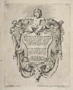Sammlung verschiedener Launen und neuer Entwürfe von Kartuschen und Ornamenten