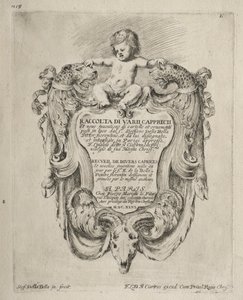 Sammlung verschiedener Capricen und neuer Entwürfe von Kartuschen und Ornamenten: Nr. 1, Titelseite