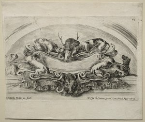 Sammlung verschiedener Kaprizen und neuer Entwürfe von Kartuschen und Ornamenten: Nr. 13 von Stefano della Bella