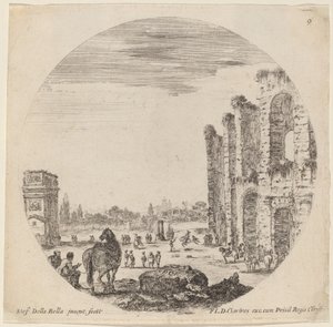 Kolosseum und Konstantinsbogen von Stefano della Bella