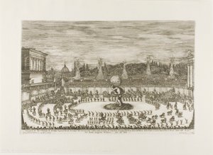 Reiterballett im Amphitheater der Boboli-Gärten von Stefano della Bella