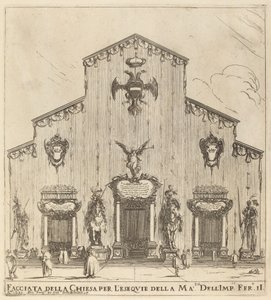 Fassade der Kirche San Lorenzo, Florenz, 1637 von Stefano della Bella