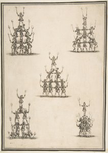 Fünf Gruppen von Akrobaten, 1652
