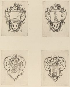 Vier Embleme für das Begräbnis von Prinz Francesco de Medici