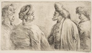 Vier Türken, Halbfigur von Stefano della Bella