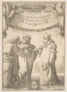Frontispiz für Dialogo di Galileo Galilei, 1632 von Stefano della Bella