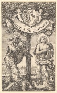 Frontispiz für Der Fall der Longobardi, Gedichte von Sigismond B..., 1656 von Stefano della Bella