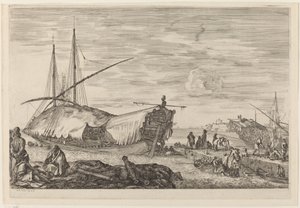 Galeere mit Segeldeck, wahrscheinlich ca. 1654-1655 von Stefano della Bella