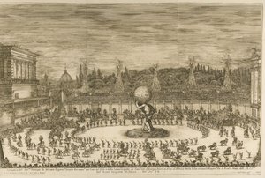 Il mondo festeggiante, Ballett zu Pferd anlässlich der Hochzeit von Cosimo de Medici mit M von Stefano della Bella