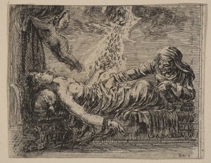 Jupiter und Danaë, aus dem Spiel der Mythologie, 1644