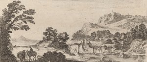Landschaft mit Brücke, 1641 von Stefano della Bella