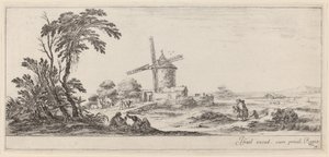 Landschaft mit Windmühle