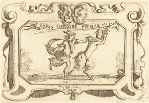 Merkur jagt einen Satyr, der ein Buch hält