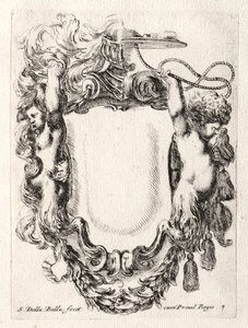 Neues Modell für ein Kartusche, 1647 von Stefano della Bella