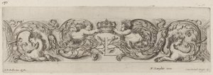 Ornamentale Fries mit Buchstabe L (Louis XIV)