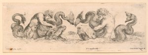 Ornamente von Friesen und Laubwerk von Stefano della Bella