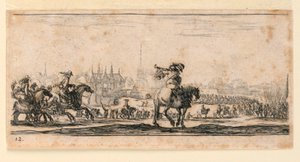 Tafel 12, aus "Desseins de Queleques Conduites de Troupes, Canons, et Ataques de Villes"