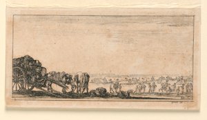 Tafel 8, aus "Desseins de Queleques Conduites de Troupes, Canons, et Ataques de Villes" von Stefano della Bella