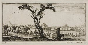 Tafel Fünf aus Zeichnungen von verschiedenen Bewegungen der Soldaten von Stefano della Bella
