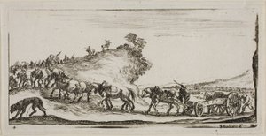 Tafel Vier aus Zeichnungen von verschiedenen Bewegungen der Soldaten von Stefano della Bella